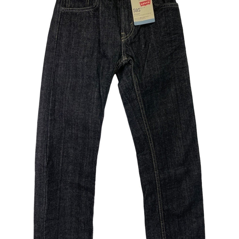 Levis 505 Straight Leg Women's Sz 10 Slim 23x25 Black‎ Denim Jeans (A18) NWTs